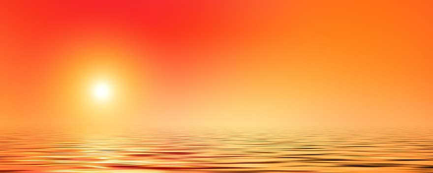 puesta de sol, Dom, mar, luz del sol, horizonte, Oceano, marina, naturaleza, agua, naranja, cielo