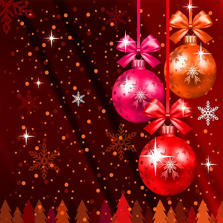 Vánoce, zimní, dekorace, Vánoční pozadí, oslava, sezónní, sníh