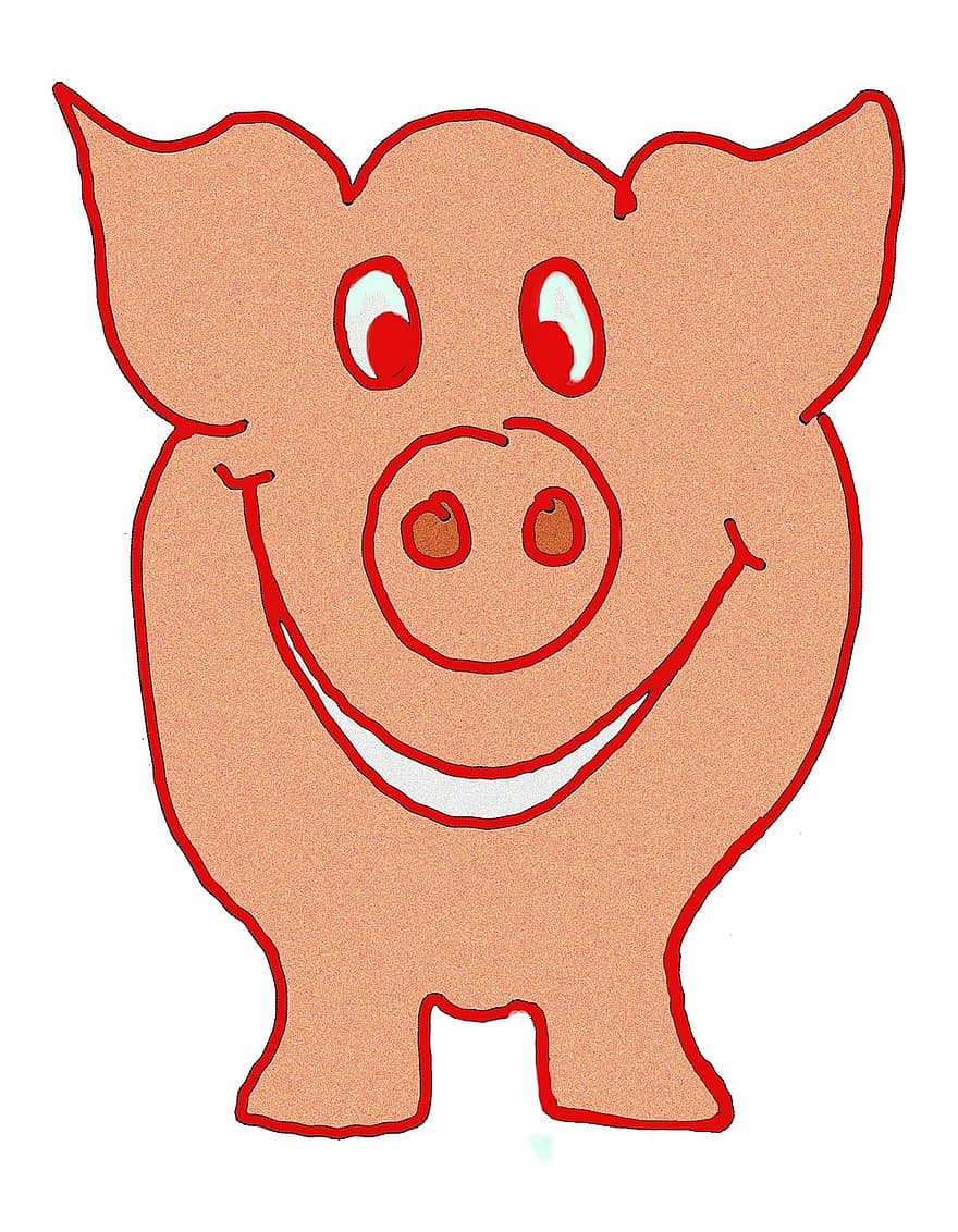 norocos de porc, porc, noroc, fericit, a rade, amuzant