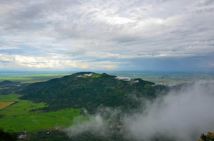 планина, облаци, полета, един гигант, Виетнам, околност, пейзаж, природа, небе