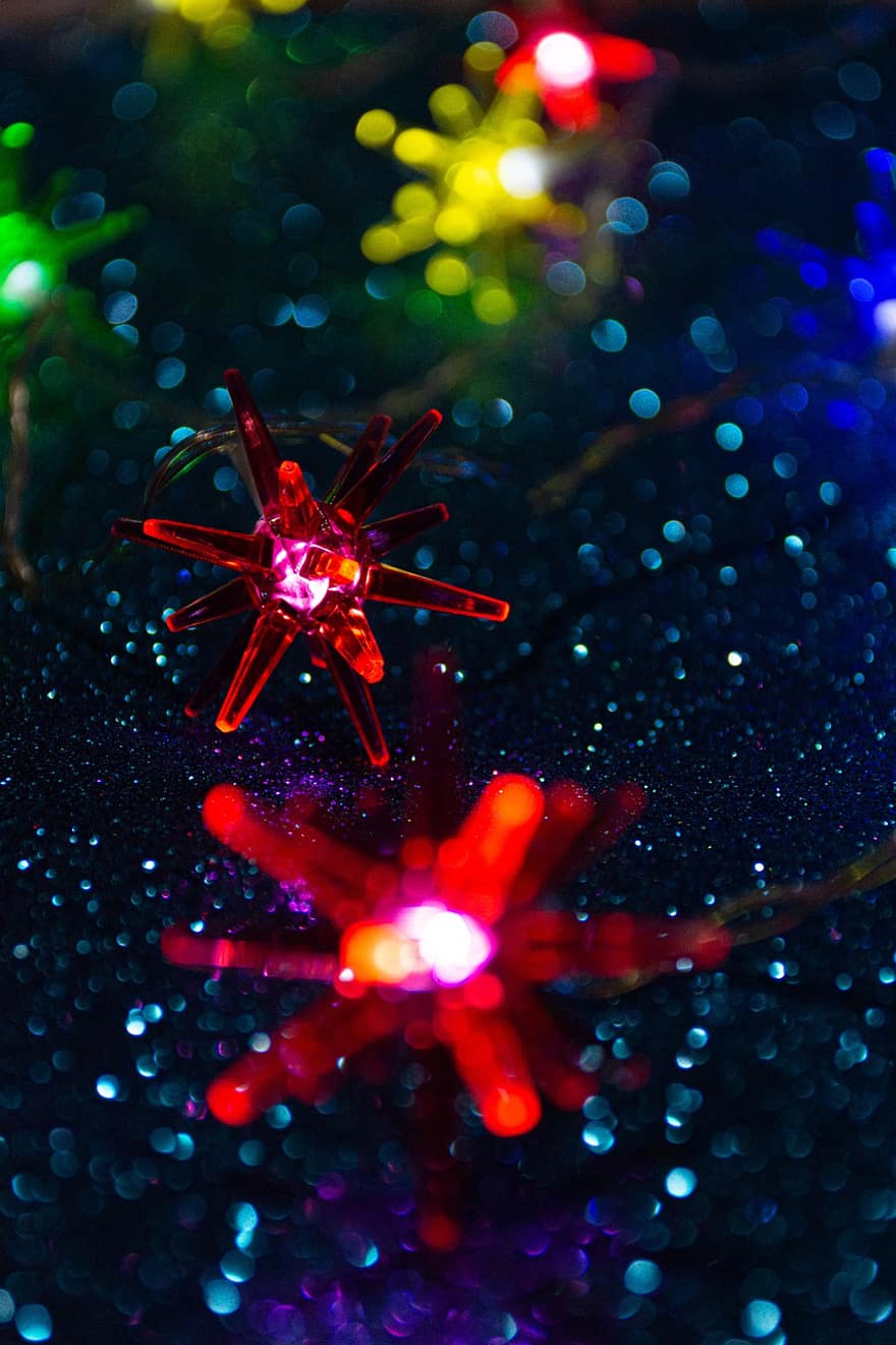 Lights, Christmas Lights, New Years Eve, Bulb, Glitter, backgrounds, abstract, night, defocused, glowing, multi colored
