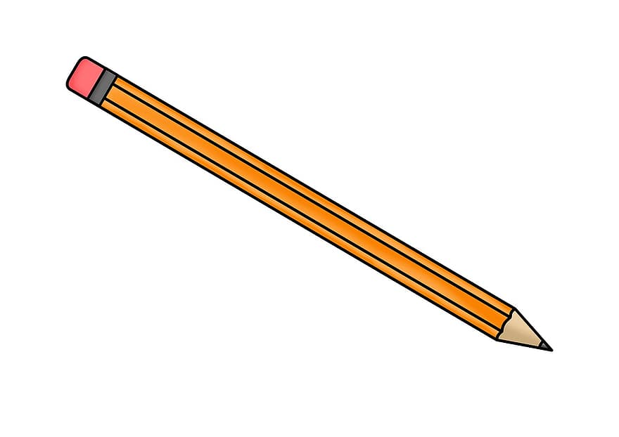 matita, strumento di scrittura, clip art, illustrazione, vettore, design, formazione scolastica, attrezzatura, simbolo, icona, singolo oggetto