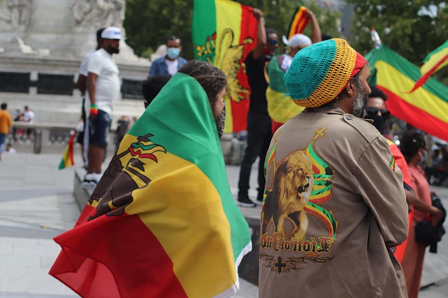 Rasta, Flag, People, Rastafari, Rastaf, Rastafarian, Group