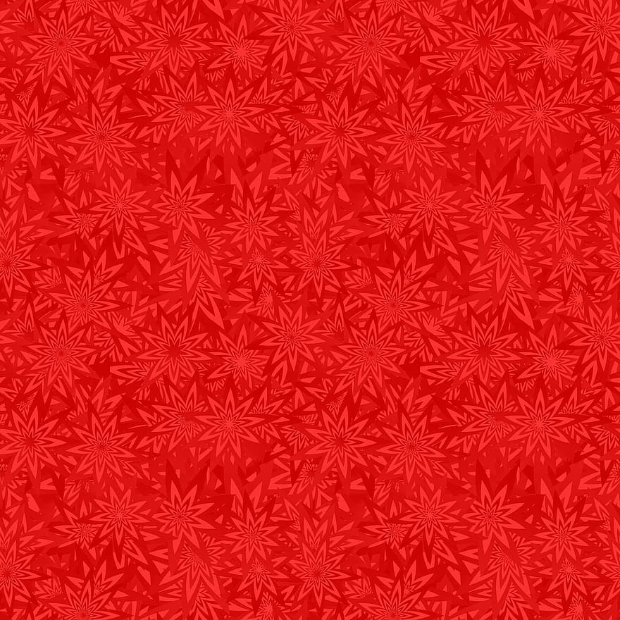 vermelho, Estrela, floral, geométrico, padronizar, desatado, geometria, tecido, têxtil, fundo, papel de parede