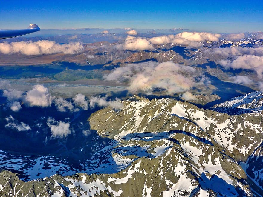 Alpen, Berge, alpin, Aussicht, Flug, Luftfahrt