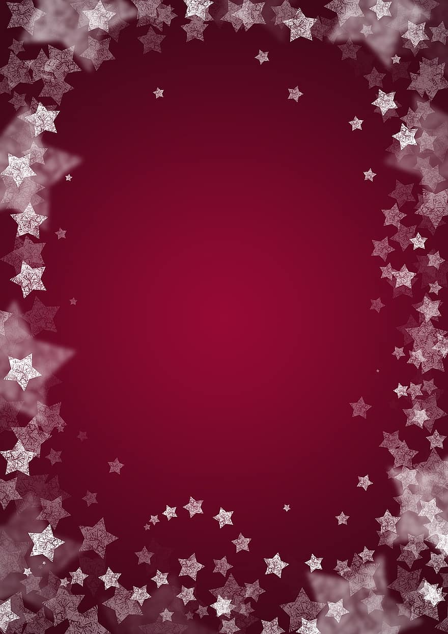 Star, Background, Christmas, Red