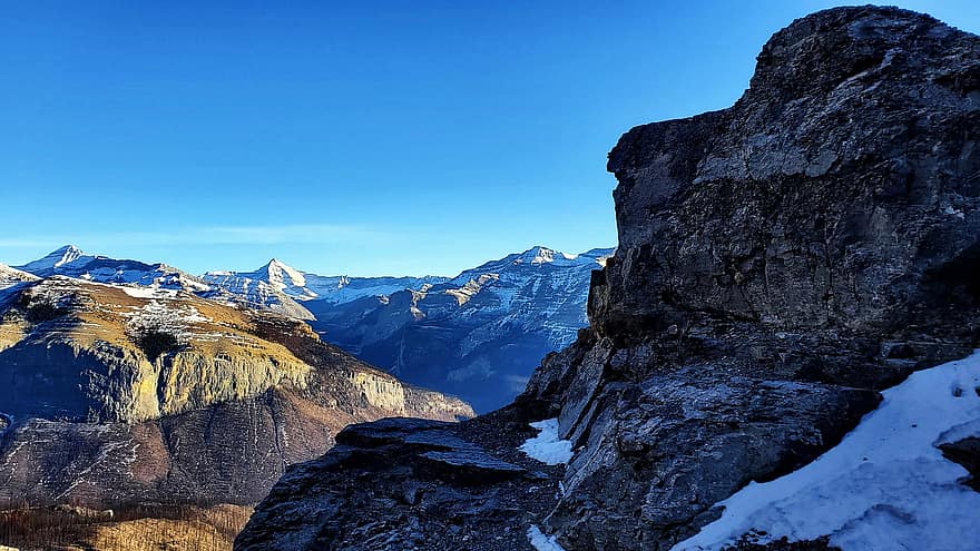 fjellene, natur, reise, utforskning, utendørs, gå, eventyr, vinter