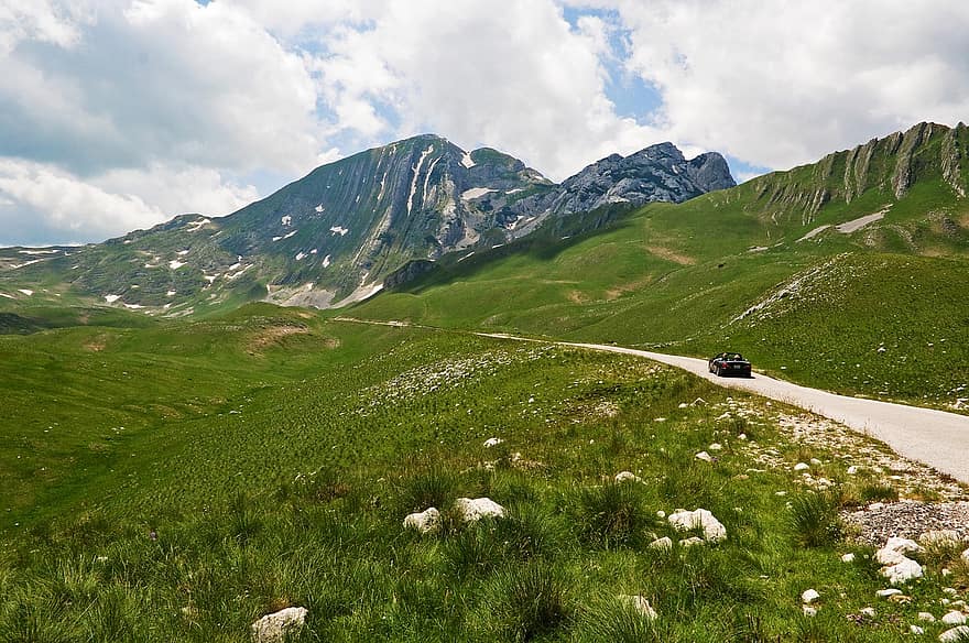 természet, utazás, felfedezés, Montenegró, hegyek, Durmitor, autó