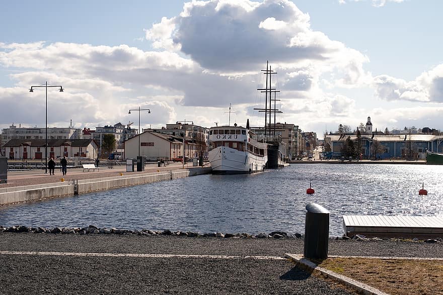 Kuopio, Finlandia, porto, nave, lago, mare, nave nautica, acqua, molo commerciale, posto famoso, mezzi di trasporto