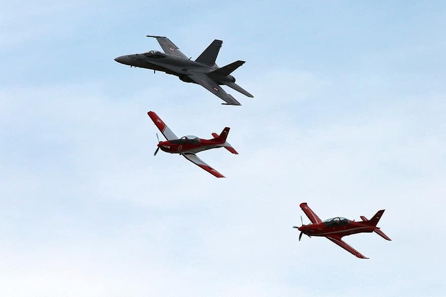 Boeing F A-18 Hornet, kampfly, turbin, militære fly, Jettrening, luftstyrke, luftfotografering, Pc 7
