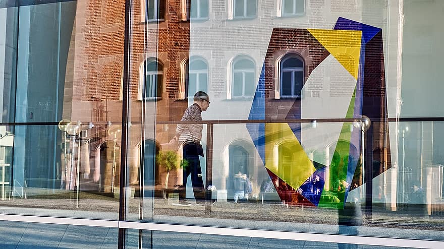 Gebäude, Glas, Fenster, Museum, Ausstellungsstück, modern, Nürnberg