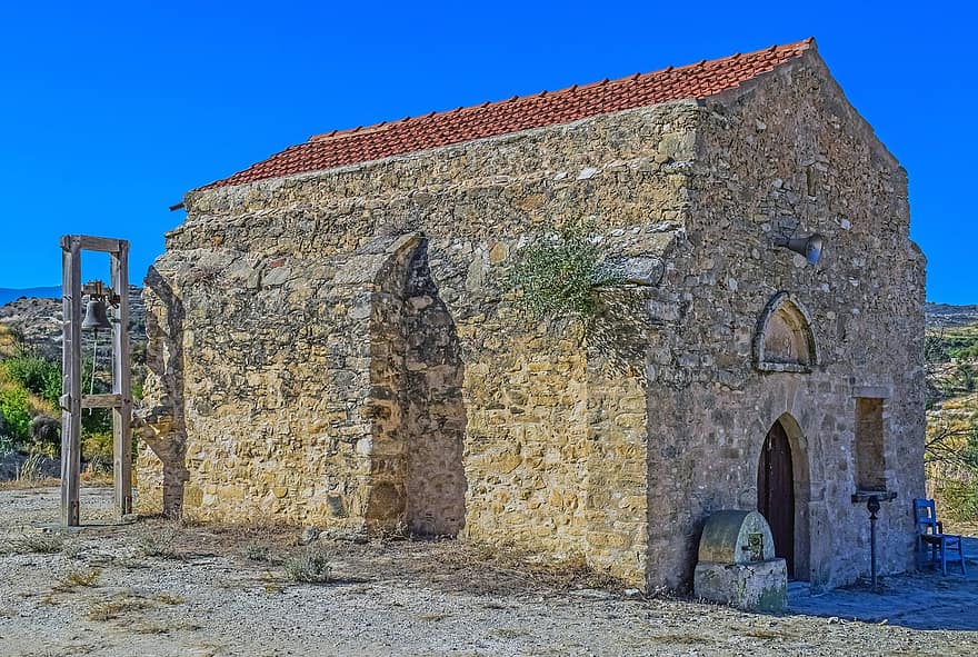 Кипр, часовня, деревня, церковь, сельская местность, религия, архитектура, христианство