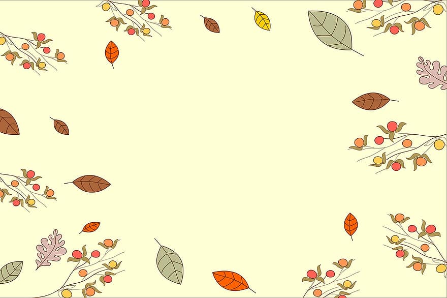 rudenī, robežu, rāmis, fona, veidne, ielūgumu, ziedi, rudens lapas, rudens zaļumi, rudens krāsas, augiem