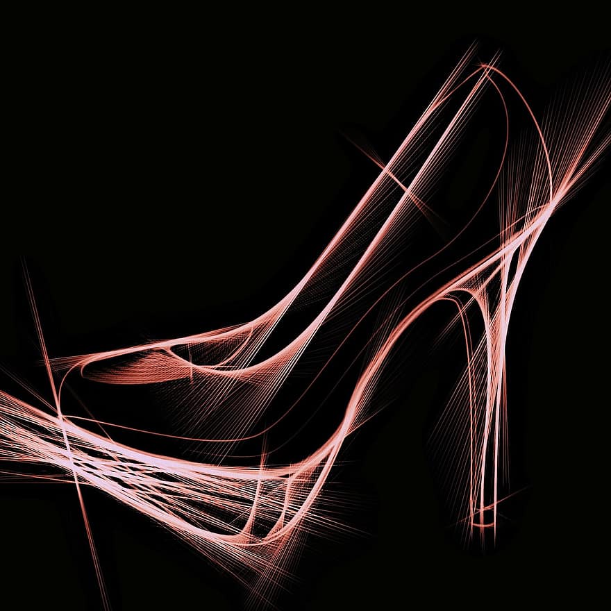 Women's Shoes, Shoe, Paragraph, Abstract, Colorful