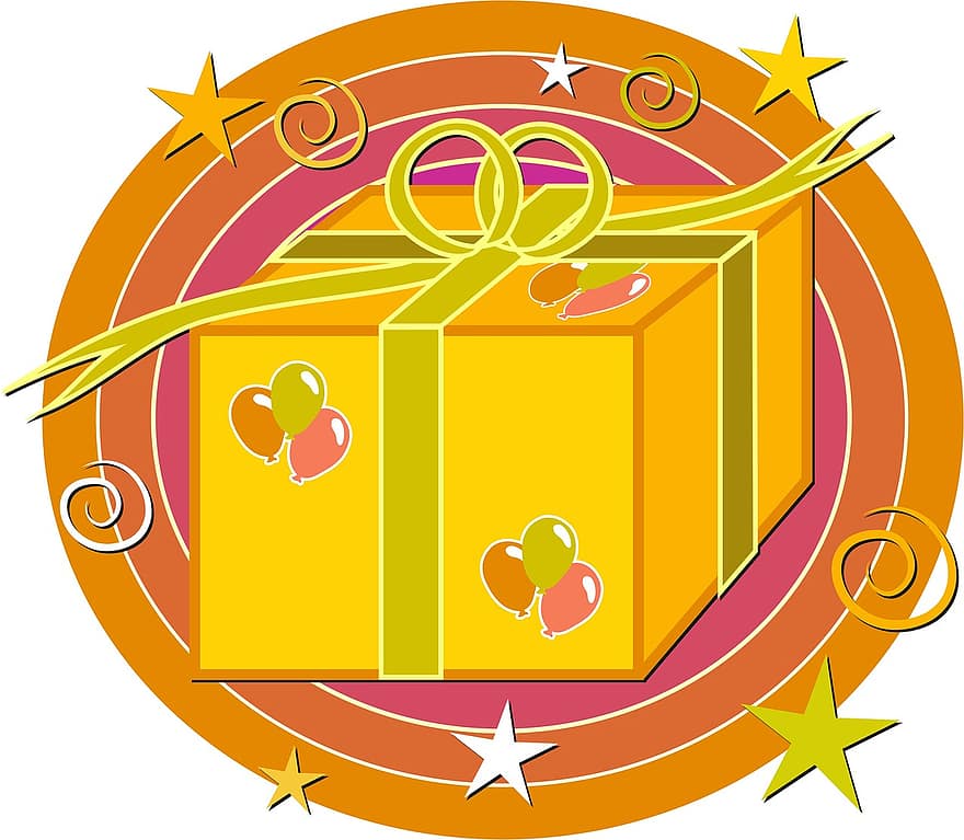 подарок, день рождения, праздник, праздновать, день отдыха, рождество, лента, украшение, лук, коробка, пакет