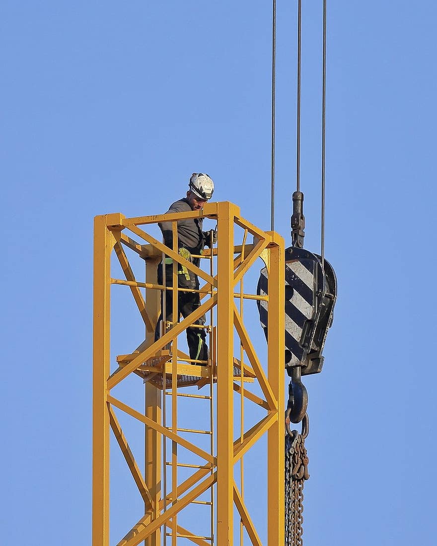 Crane, Building, Crane Operator, Construction, construction industry, construction site, construction machinery, working, occupation, industry, hardhat