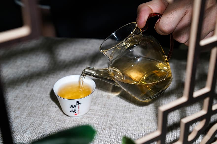 te, Pu'er te, traditionel, drikke, drik, pu-erh