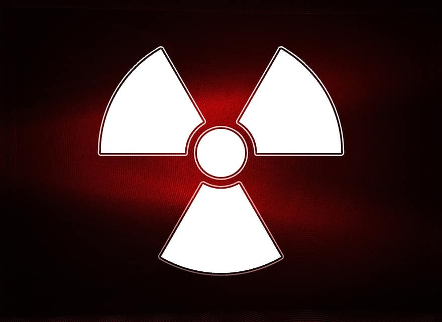 radioaktivita, znaky, nukleární, Varování, symbol, riziko, ikona, záření, nuke, radioaktivní