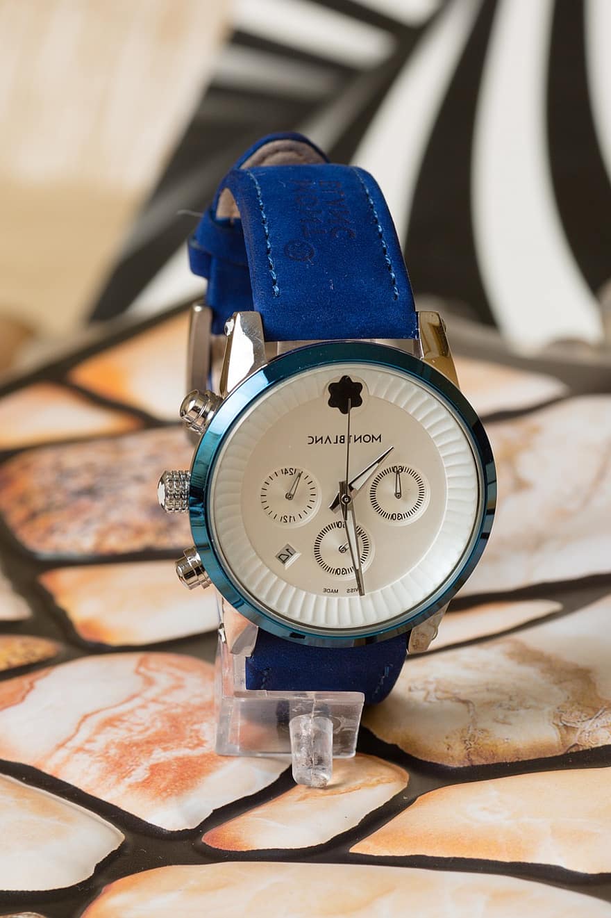 montre-bracelet, regarder, temps, Mont blanc, heures, minutes, montre, accessoire, mode, designer