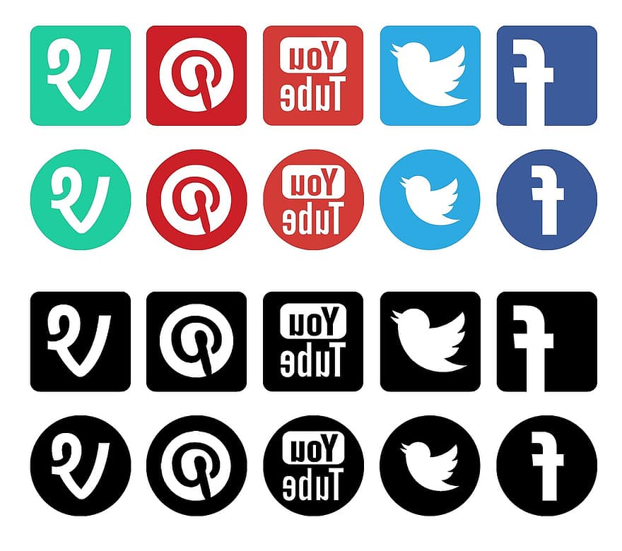 sociale media, pictogrammen, sociale media pictogrammen, communicatie, symbool, internet, media, sociaal, netwerk, verbinding, bedrijf