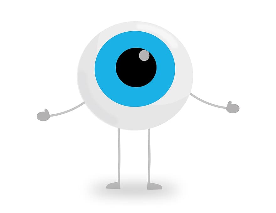 Eye, Icon, Person, Figure, Model, Eye Icon, Eyeball, Digital Art, Flat Drawing