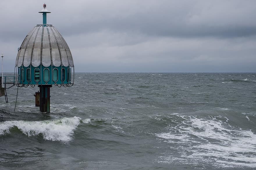 море, водолазний дзвін, шторм, Балтійське море