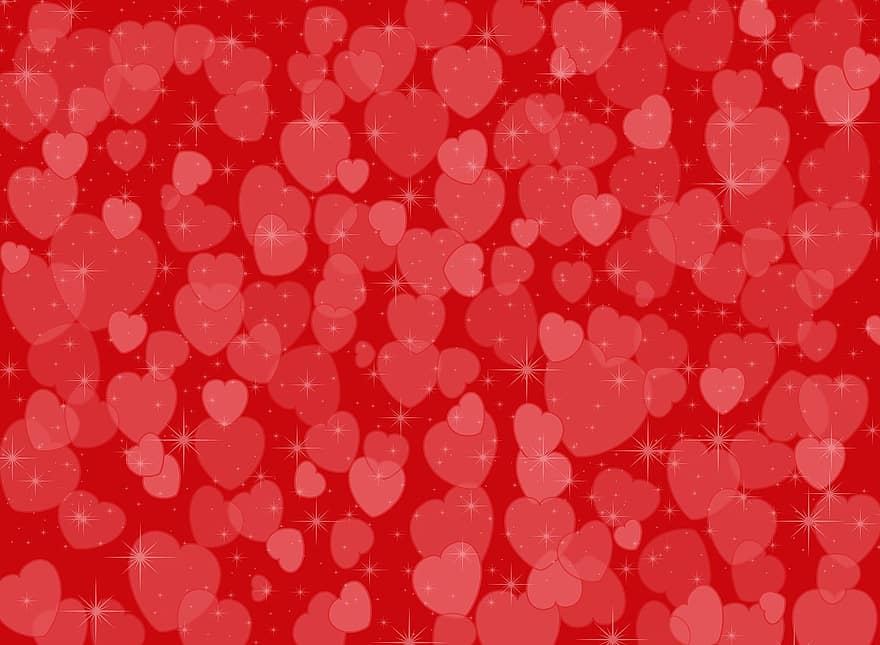 Valentijn achtergrond, bokeh harten, liefde, bokeh, Valentijn, romantisch, hart-, kleur, rood, decoratie, romance