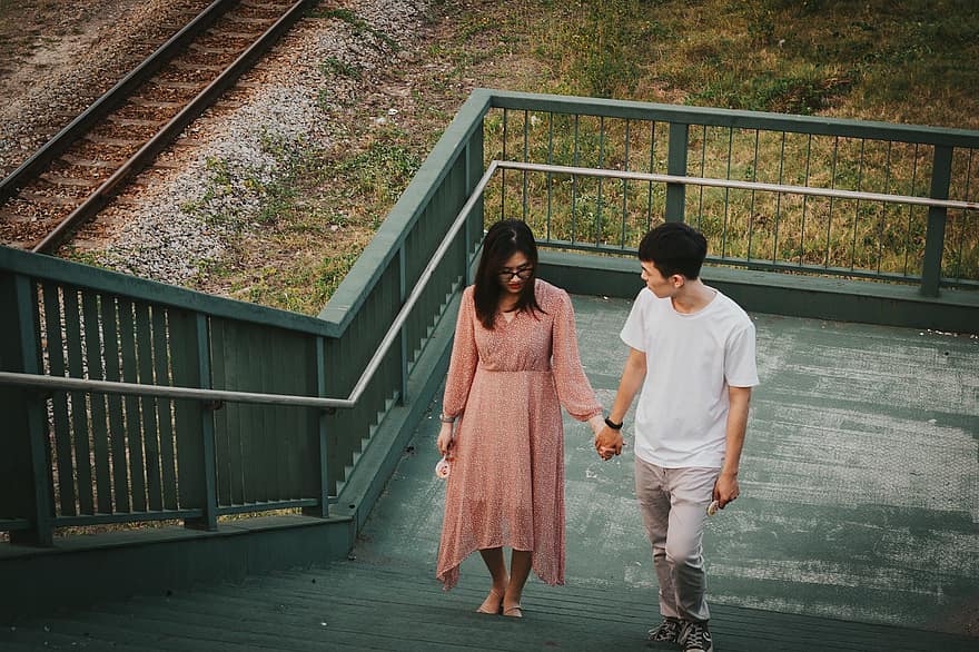 Couple, Love, Stairs, Romantic, Romance, Affection, Relationship, Together, Man, Woman