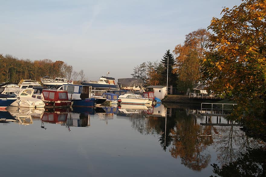 Canal Rin-Herne, canal, embarcacions, moll, aigua, port, marina, herne, Pany Herne-ost, Ruta d'enviament, Ruta Patrimoni Industrial