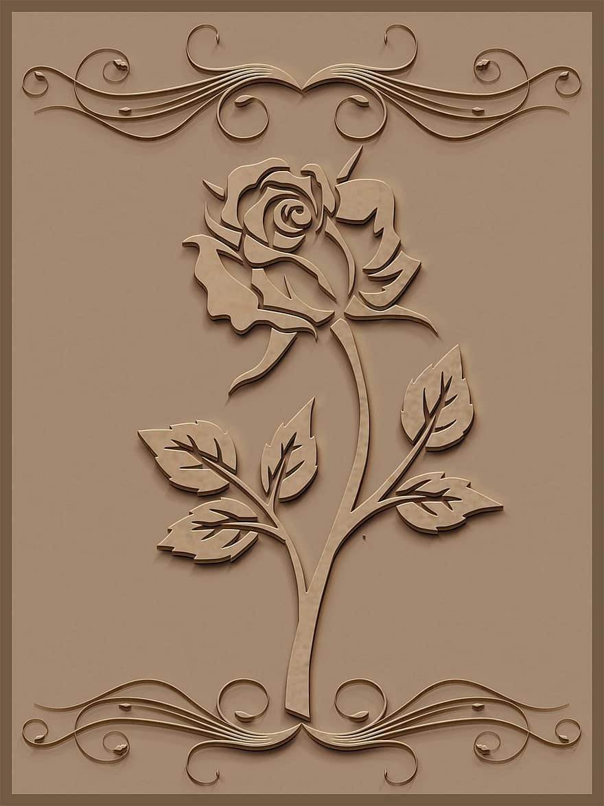 træ, forme, udhugget, baggrund, grafisk, dekorative, design, ornament, blomstre, struktur, brun baggrund