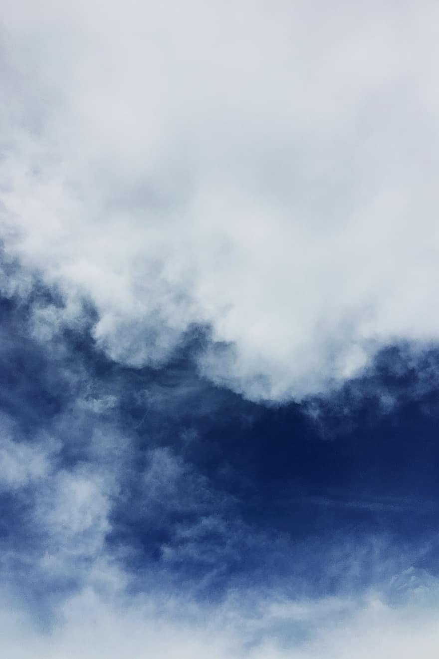chmury, niebo, cumulus, białe chmury, pochmurne niebo, środowisko, Naturalny niebieski, Natura, dzień