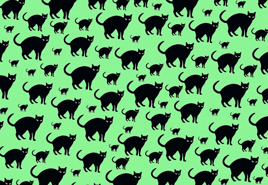 Hintergrund, Katzen, Kätzchen, Grün, schwarz, Muster, Design, Designer, Photoshop, Internet, rutschen