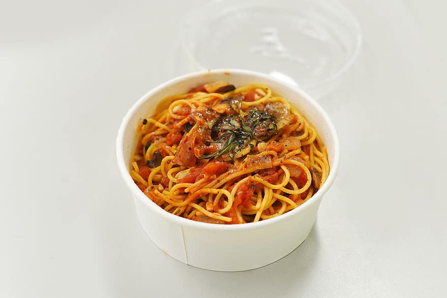 masakan asia, Semacam spageti, makan, makanan, gourmet, merapatkan, balapecah, makan siang, mangkuk, piring, kesegaran