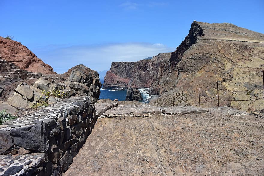 Madeira, enseada, baía, de praia, mar, oceano, panorama, costa, costeiro, falésias, beleza da natureza