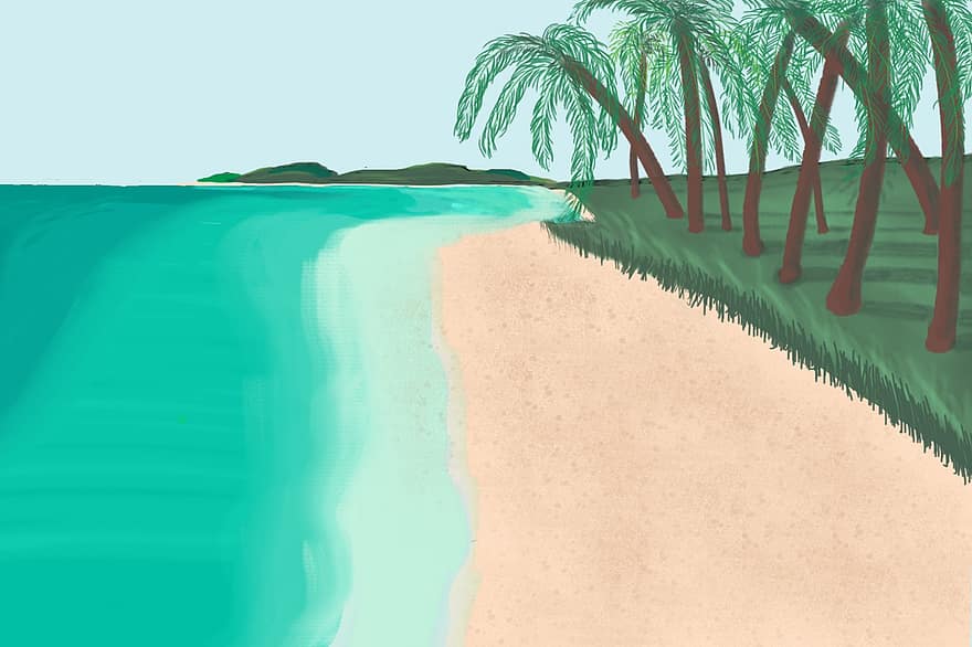 Strand, hav, ferie, sommer, himmel, vann, sand, natur, reise, slappe av, Maldivene
