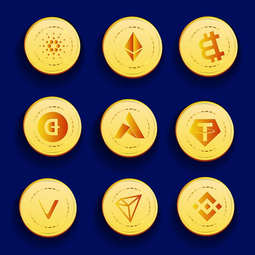 Bitcoin, Krypto, Kryptowährung, Cardano, anbinden, Lawine, Hundemünze, tron, Vechain, btc, Äther
