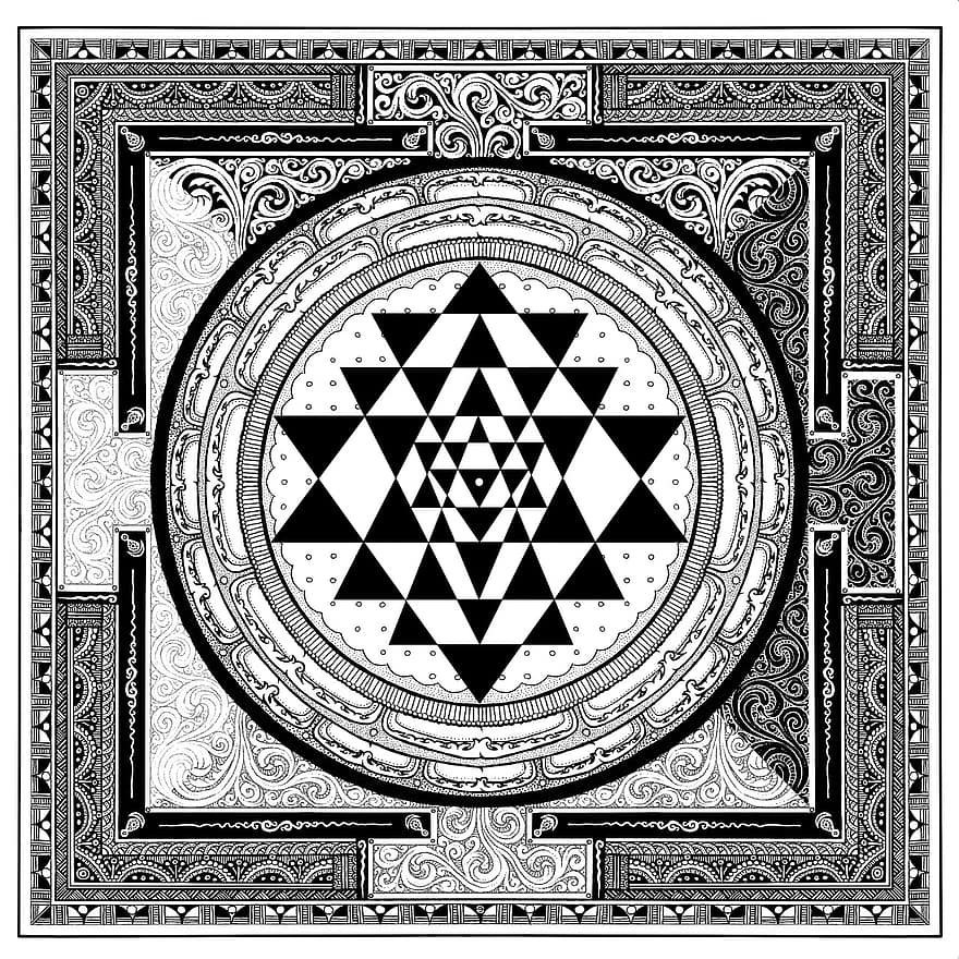 sri yantra, simbolo, meditazione