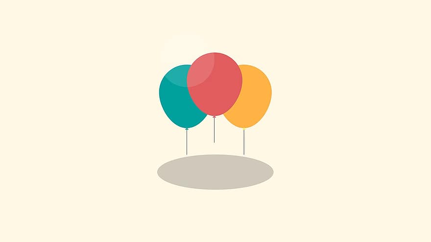 Luftballons, Hintergrund, schwimmend, Ball, runden, Kreis