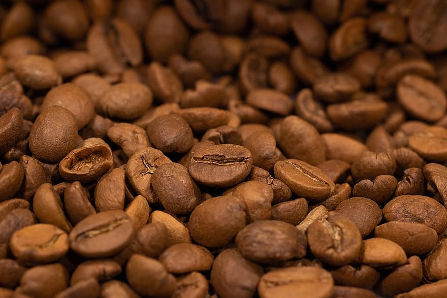 コーヒー、コーヒー豆、カフェイン、閉じる、きらきら、豆、鮮度、マクロ、シード、ドリンク、フード