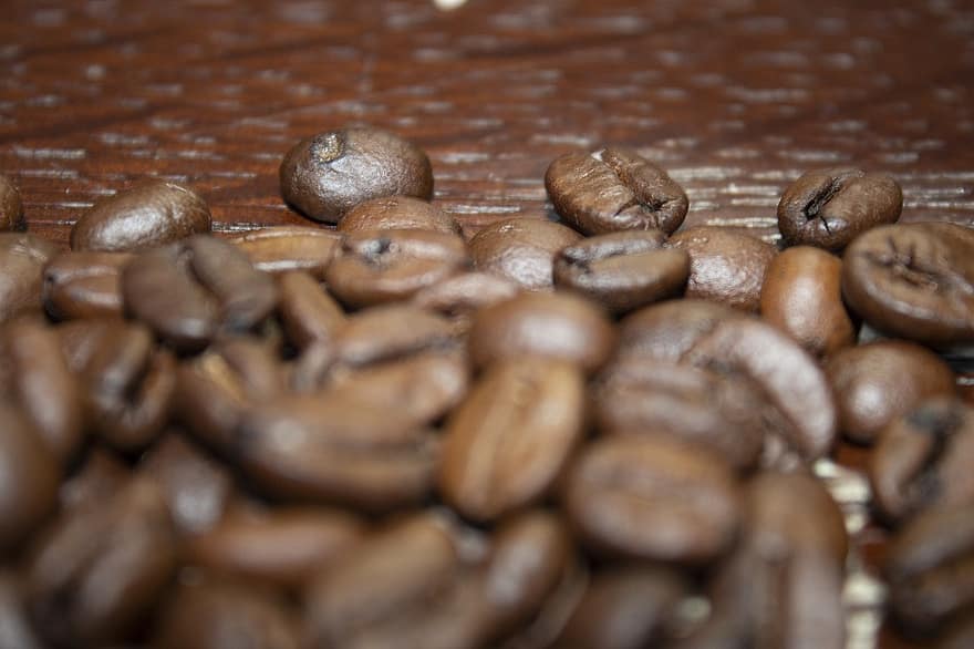 कॉफ़ी, फलियां, भूरा, भुना हुआ, भुना हुआ कॉफी बीन्स, कॉफ़ी के बीज, कैफीन, सुगंध