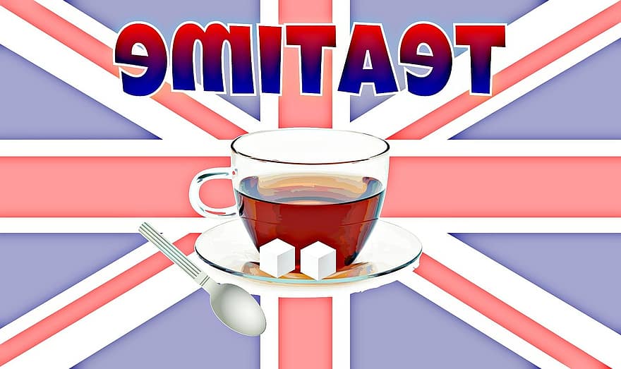 tee, england, svart te, drikke, kopp