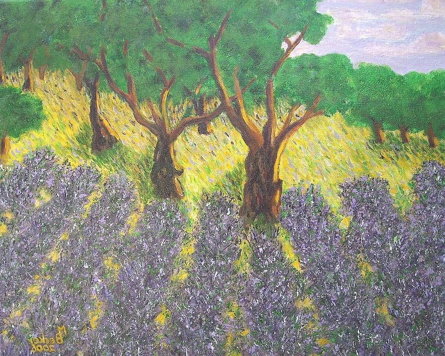 Lavender, Painting, Image, Art, Paint, Color, Artistically, Image Painting, Artists, Composition, Creativity