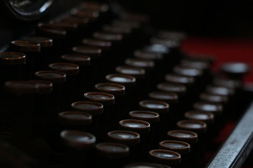 kirjoituskone, vanha kirjoituskone, vuosikerta, antiikki-, retro