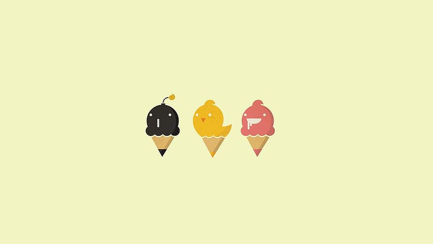 アイスクリーム、図、鉛筆