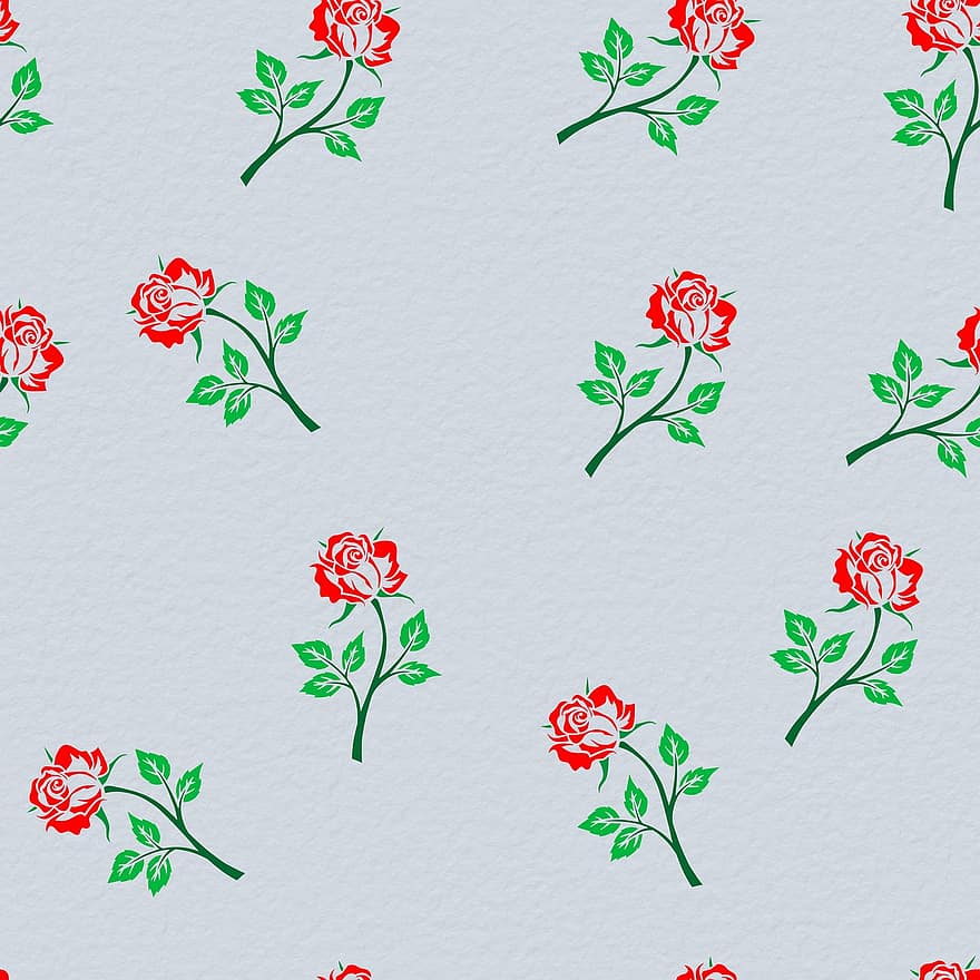 Роза, цветок, шаблон, бумага, текстура, бесшовный