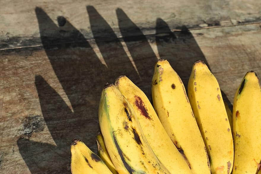 bananas, frutas, Comida, fresco, saudável, maduro, orgânico, doce, produzir, colheita