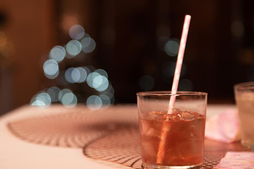 напиток, соломка для питья, рождество, розовый, алкоголь