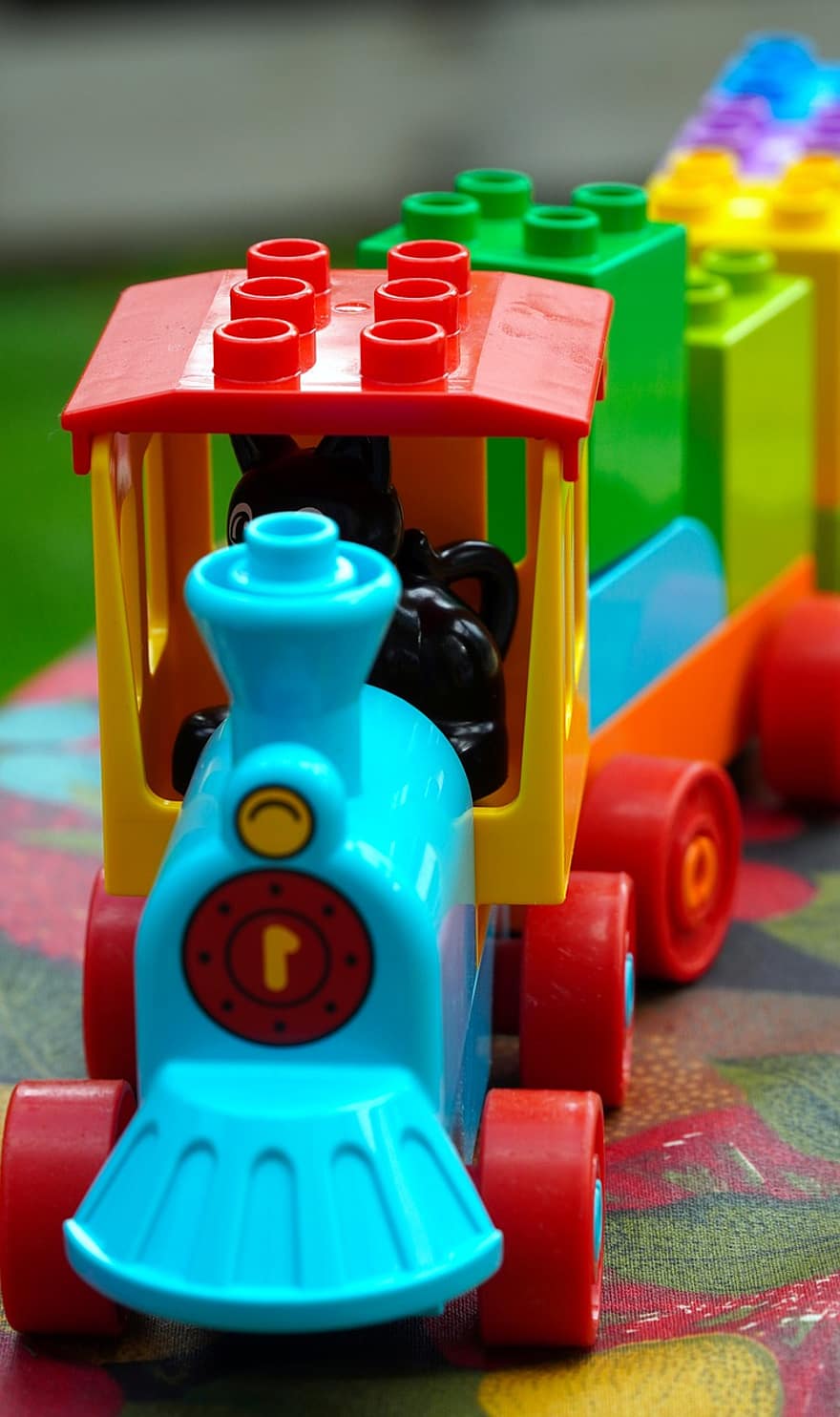 игрушка, Железнодорожный, локомотив, игрушечный поезд, играть