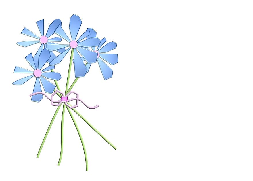 albastru, floare