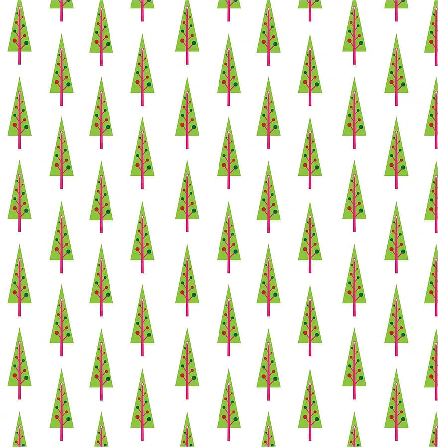 Christmas, Tree, Christmas Tree, Christmas Trees, Background, Wallpaper, Paper, Wrapping Paper, Green, White, Pink